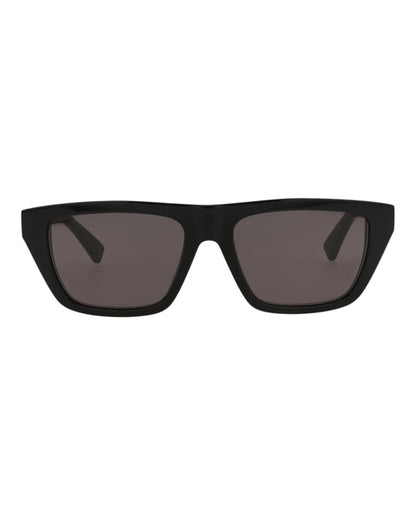 Bottega Veneta Square-Frame Recycled Acetate Sunglasses Black Black Grey (BV1291S-30015222-001)