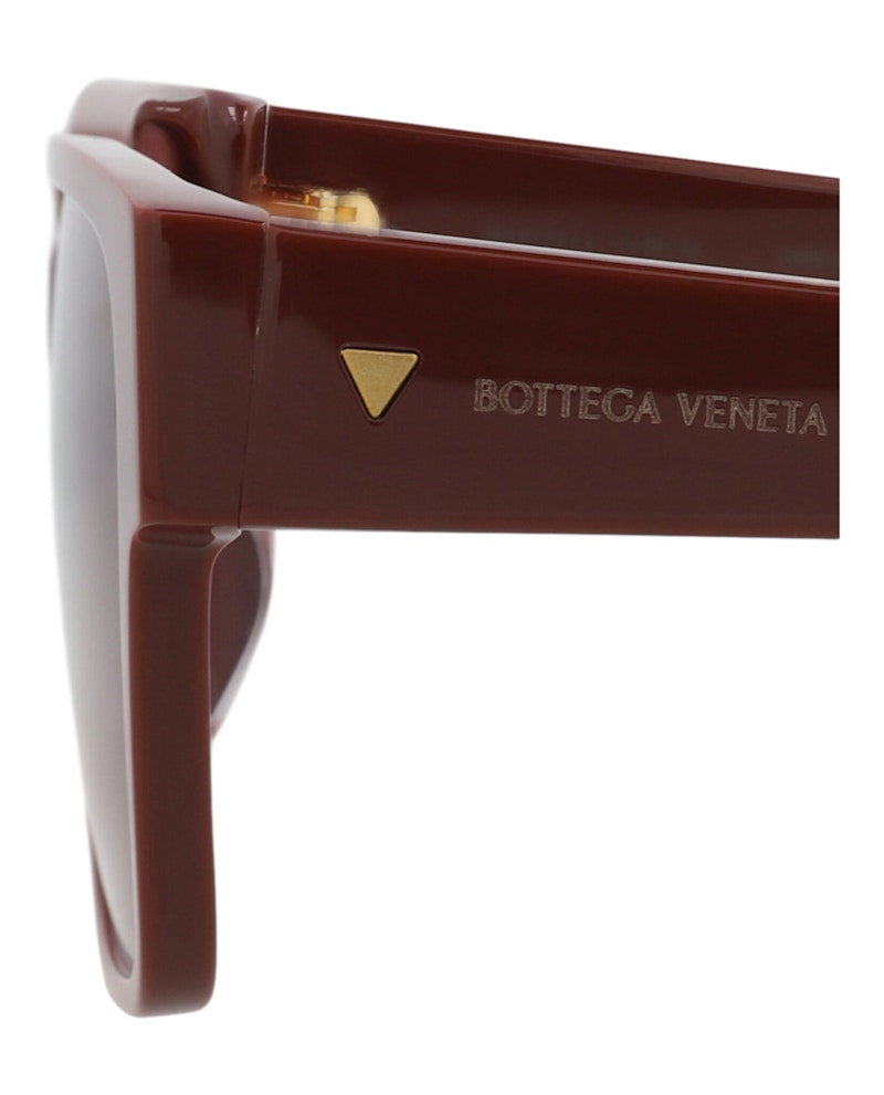 Bottega Veneta Square-Frame Recycled Acetate Sunglasses Burgundy Burgundy Red (BV1287SA-30015217-003)