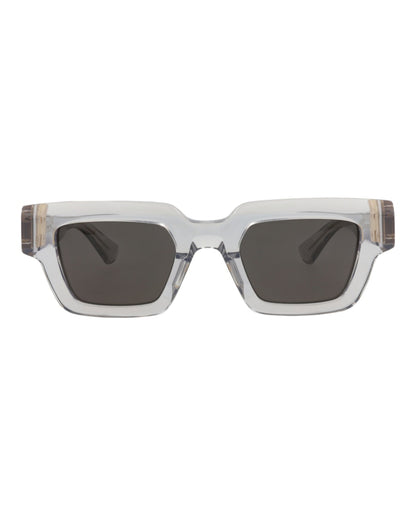 Bottega Veneta Square-Frame Recycled Acetate Sunglasses Crystal Crystal Grey (BV1230S-30014281-001)