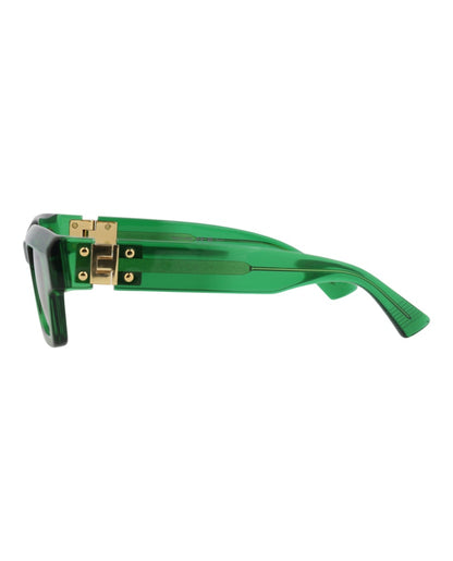 Bottega Veneta Square-Frame Recycled Acetate Sunglasses Green Green Green (BV1230S-30014281-002)
