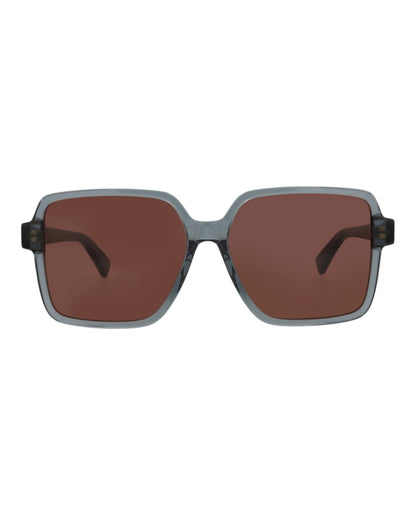 Bottega Veneta Square-Frame Recycled Acetate Sunglasses Grey Grey Red (BV1317SK-30015711-003)