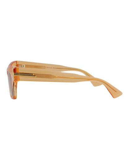 Bottega Veneta Square-Frame Recycled Acetate Sunglasses Orange/Orange/Brown (BV1122S-30011466-007)
