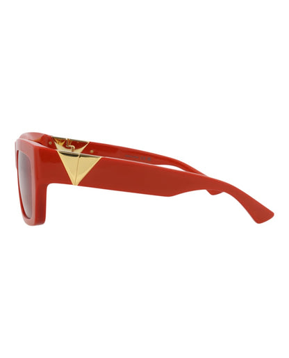 Bottega Veneta Square-Frame Recycled Acetate Sunglasses Orange Orange Orange (BV1178S-30013667-005)