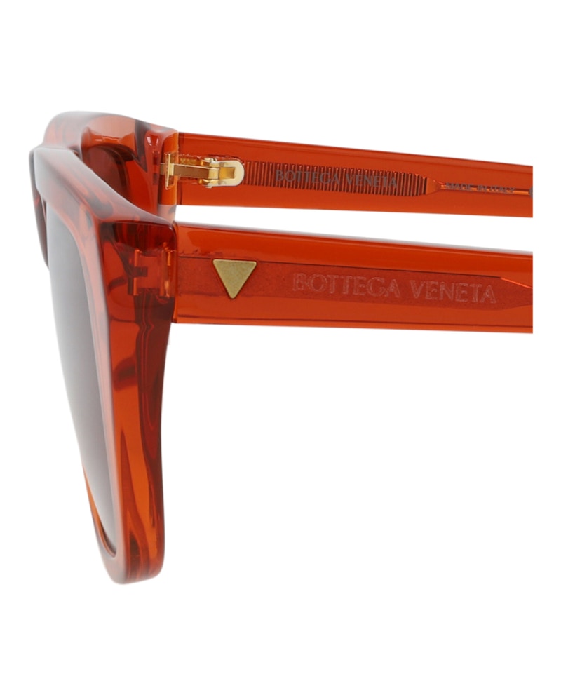Bottega Veneta Square-Frame Recycled Acetate Sunglasses Orange Orange Red (BV1291S-30015222-004)
