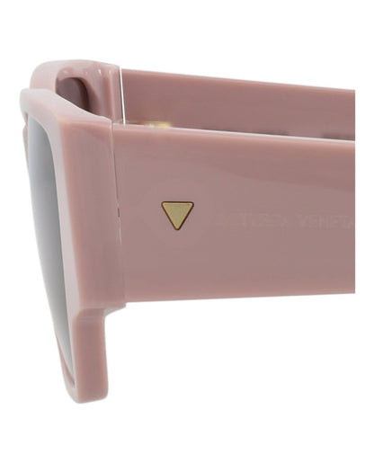 Bottega Veneta Square-Frame Recycled Acetate Sunglasses Pink Pink Brown (BV1285S-30015216-004)