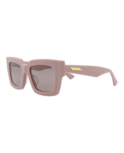Bottega Veneta Square-Frame Recycled Acetate Sunglasses Pink Pink Violet (BV1212S-30014255-006)