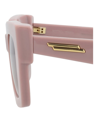 Bottega Veneta Square-Frame Recycled Acetate Sunglasses Pink Pink Violet (BV1212S-30014255-006)