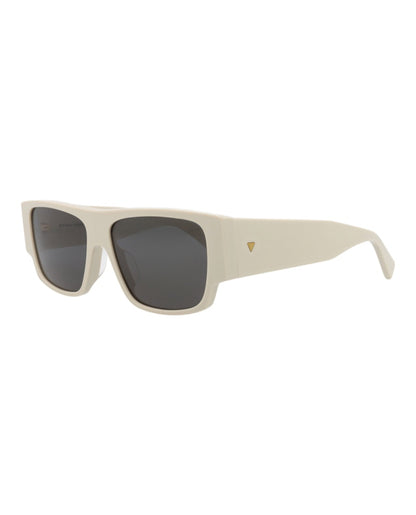Bottega Veneta Square-Frame Recycled Acetate Sunglasses White White Grey (BV1286S-30015218-004)