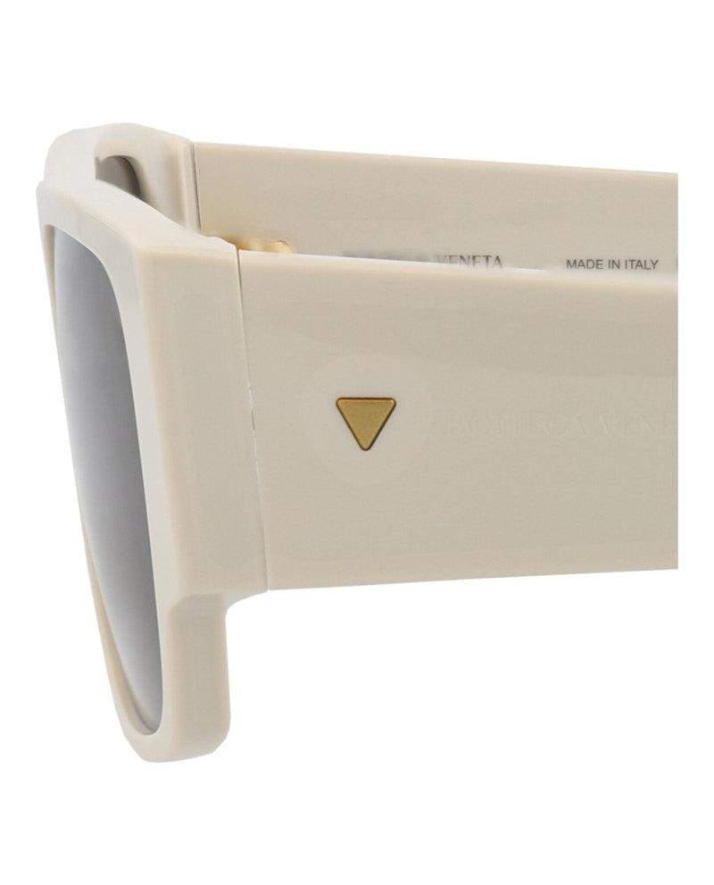 Bottega Veneta Square-Frame Recycled Acetate Sunglasses White White Grey (BV1286S-30015218-004)