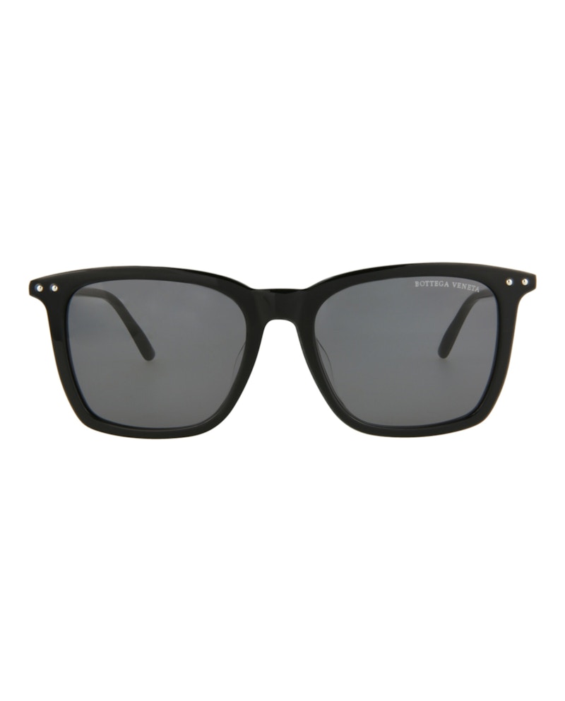 Bottega Veneta Square Rectangle Sunglasses Black Black Grey (BV0251SA-30007260-001)