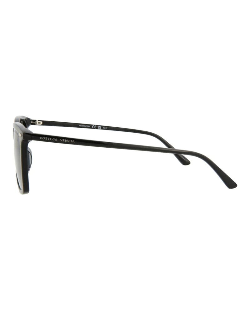 Bottega Veneta Square Rectangle Sunglasses Black Black Grey (BV0251SA-30007260-001)