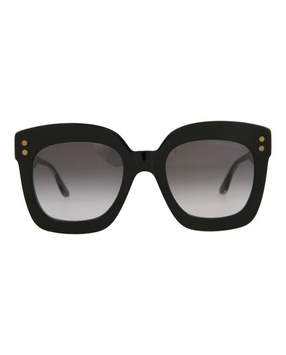 Bottega Veneta Square Sunglasses Black/Crystal/Grey (BV0238S-30006513-001)