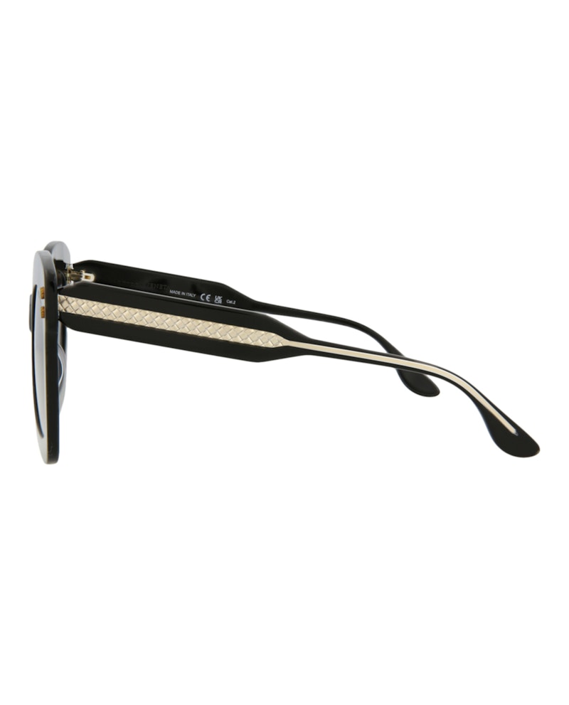 Bottega Veneta Square Sunglasses Black/Crystal/Grey (BV0238S-30006513-001)