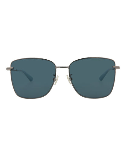Bottega Veneta Square Sunglasses Ruthenium/Ruthenium/Blue (BV1237S-30014290-004)