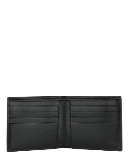 Bottega Veneta Stamped Logo Bifold Wallet Black/Silver