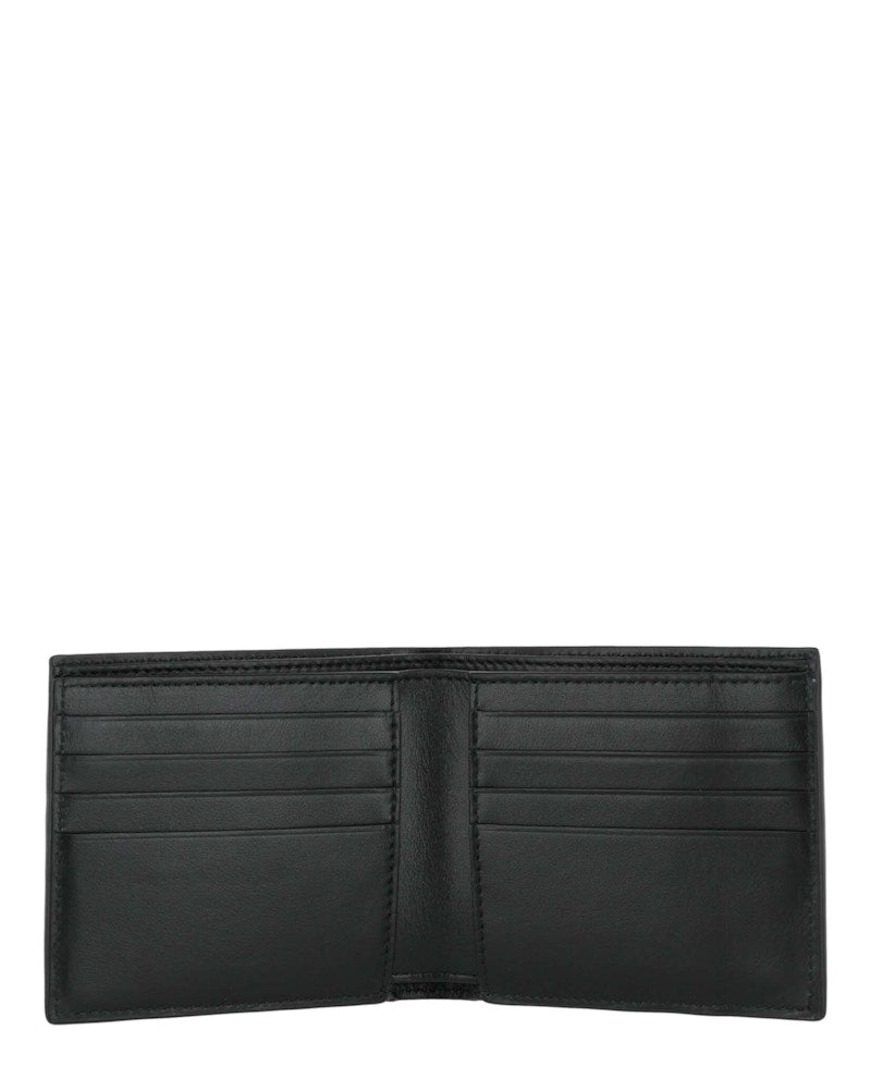 Bottega Veneta Stamped Logo Bifold Wallet Black/Silver