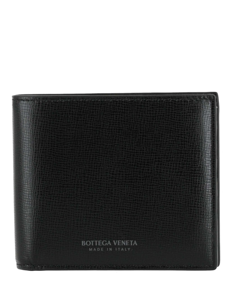 Bottega Veneta Stamped Logo Bifold Wallet Black/Silver