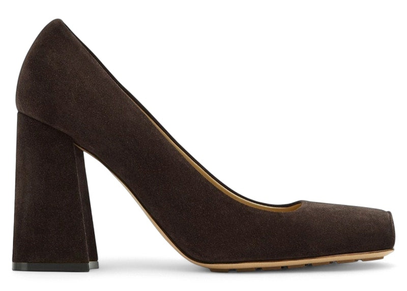 Bottega Veneta Suede Tower Pumps Brown (Women's)