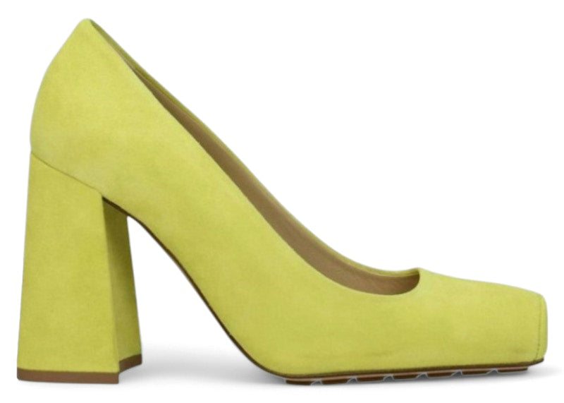 Bottega Veneta Suede Tower Pumps Green (Women's)