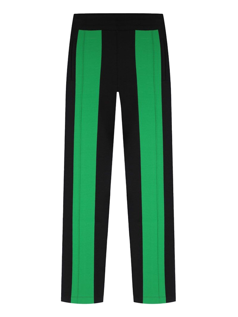 Bottega Veneta Technical Double Panel Track Trousers Black/Green