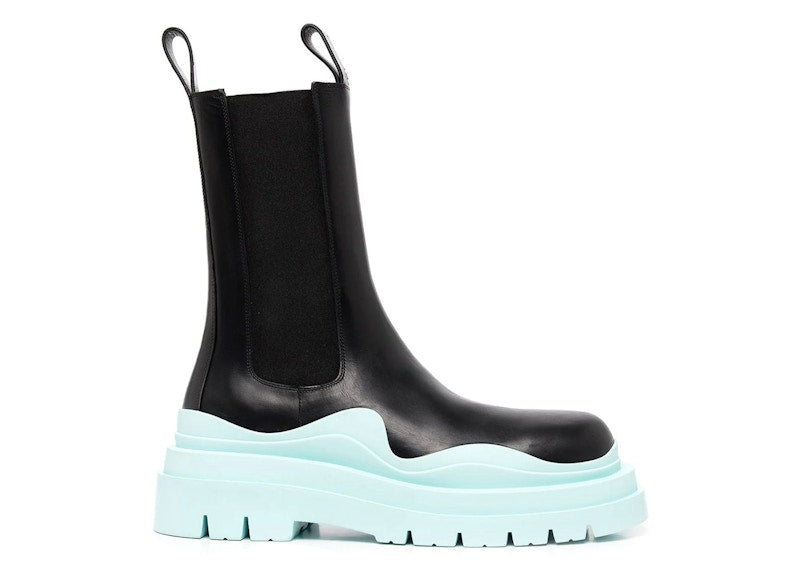 Bottega Veneta Tire Boot Black Pale Blue
