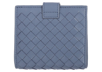 Bottega Veneta Tourmaline Wallet Nappa Intrecciato Lambskin Mini Dark Blue