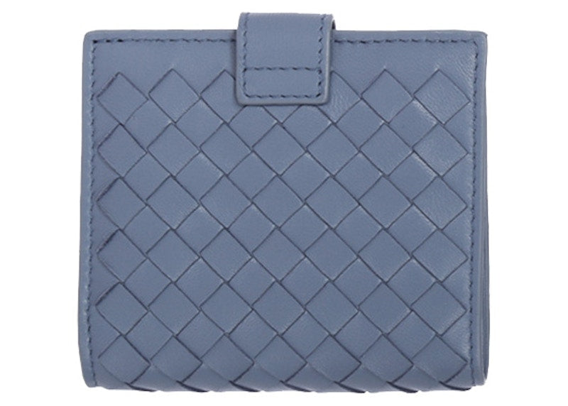 Bottega Veneta Tourmaline Wallet Nappa Intrecciato Lambskin Mini Dark Blue