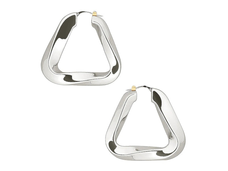 Bottega Veneta Triangle Earrings Argento Antique