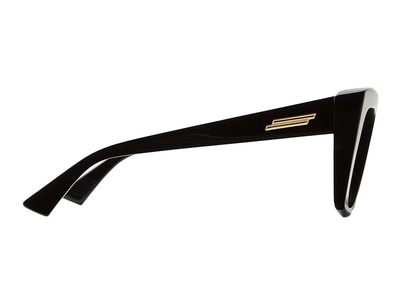 Bottega Veneta Visor Recycled Acetate Square Sunglasses Black/Grey (756333V2Q301049)