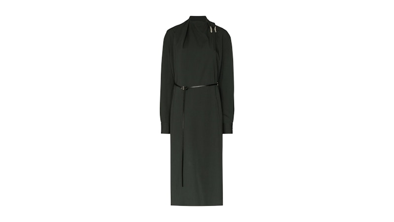 Bottega Veneta Women's Belted Wool Wrap Dress Green