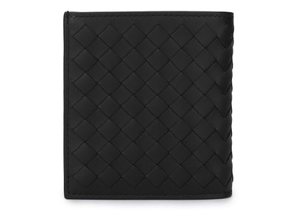 Bottega Veneta Woven Leather Card Holder Black