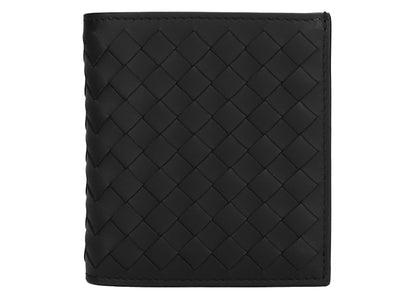 Bottega Veneta Woven Leather Card Holder Black