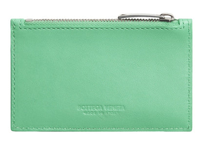 Bottega Veneta Zipped Card Case Intreccio Fountain
