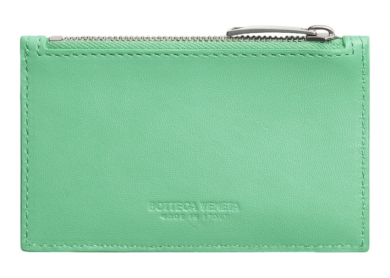Bottega Veneta Zipped Card Case Intreccio Fountain