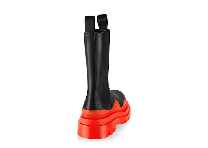 Bottega Venetta Tire Boot Black Orange