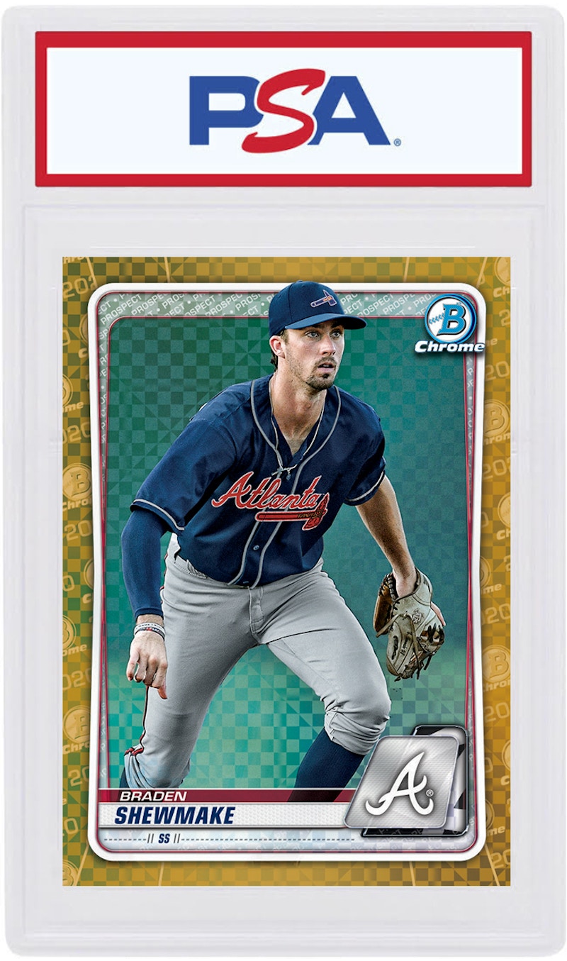 Braden Shewmake 2020 Bowman Chrome X Gold X-Fractor /3 #BCP-219