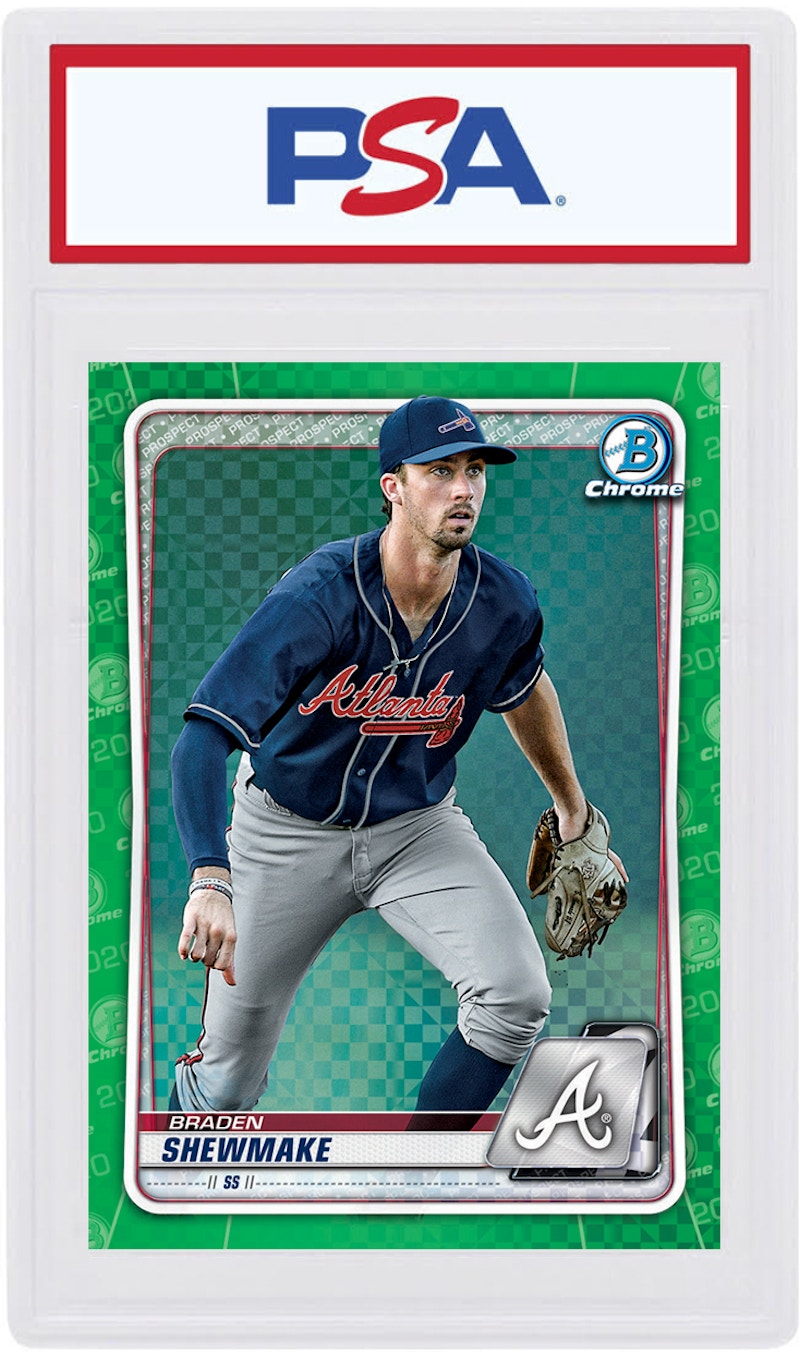 Braden Shewmake 2020 Bowman Chrome X Green X-Fractor /31 #BCP-219 (PSA or BGS Graded)