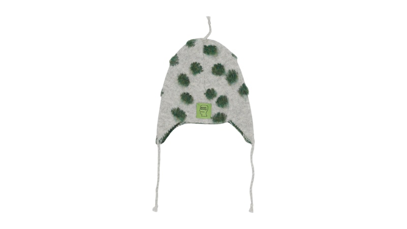 Brain Dead Alpaca Knit Polka Dot Ear Flap Beanie Olive