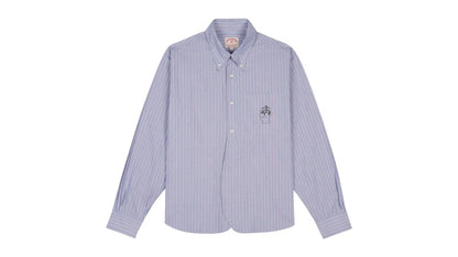 Brain Dead Brooks Brothers California Half Placket Oxford Button Up Shirt Blue