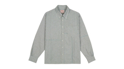 Brain Dead Brooks Brothers California Patchwork Oxford Button Up Shirt Green