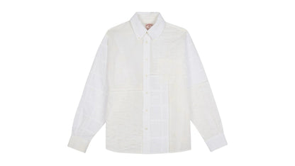 Brain Dead Brooks Brothers California Patchwork Oxford Button Up Shirt White/Multi