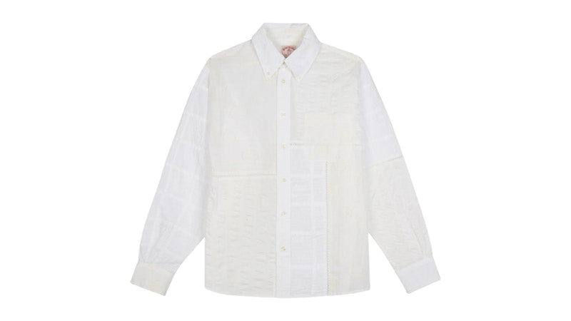 Brain Dead Brooks Brothers California Patchwork Oxford Button Up Shirt White/Multi