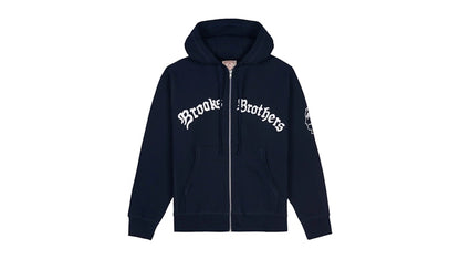 Brain Dead Brooks Brothers California Zip Hoodie Navy