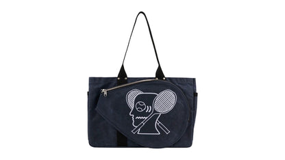 Brain Dead Equipment Waxed Canvas Tennis Tote Navy