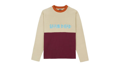 Brain Dead Gastromaniac Long Sleeve Football Shirt Tan