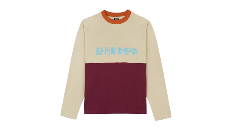 Brain Dead Gastromaniac Long Sleeve Football Shirt Tan