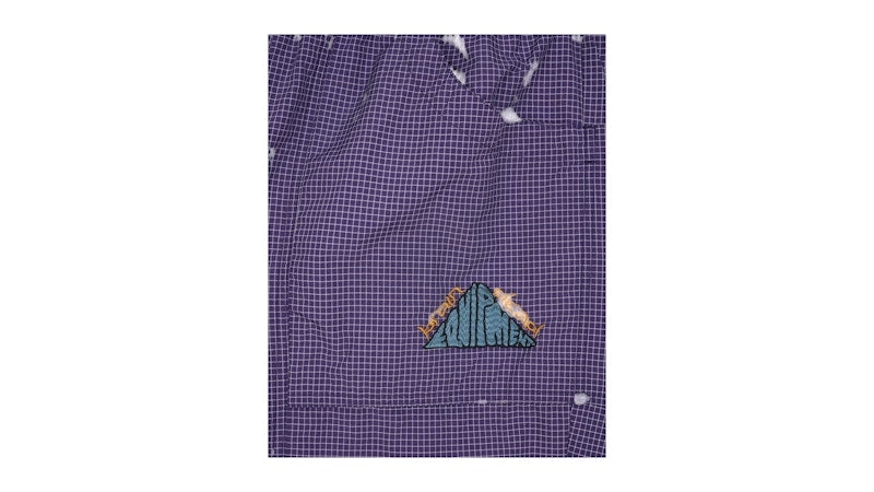 Brain Dead Gridded Ripstop Utility Short Blueberry