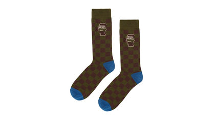 Brain Dead Logohead Dress Socks Checkered