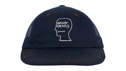 Brain Dead Logohead Long Brim Mesh Panel Hat Navy
