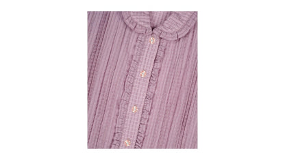 Brain Dead Mercado Seersucker Button Up Shirt Lilac